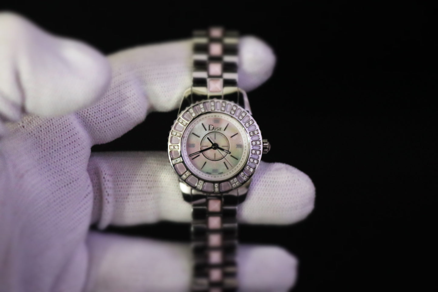 Christian Dior Christal Diamond & Pink Sapphire Ladies Watch